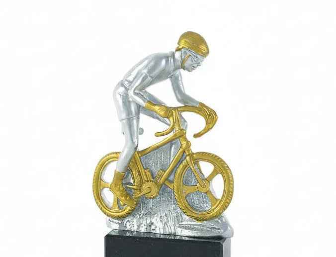 Trofeo Ciclismo Plateado y Dorado