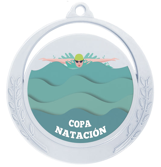 Medalla Circular Personalizable a Todo Color 60mm Laurel