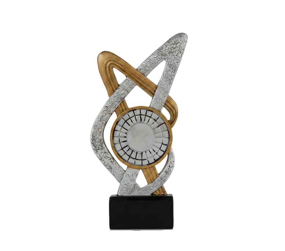 Trofeo Multideporte con Figura Plateada y Dorada y Base Negra