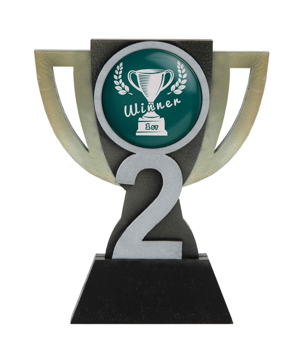 Trofeo Multideporte Plateado con Copa Calada, Número 2
