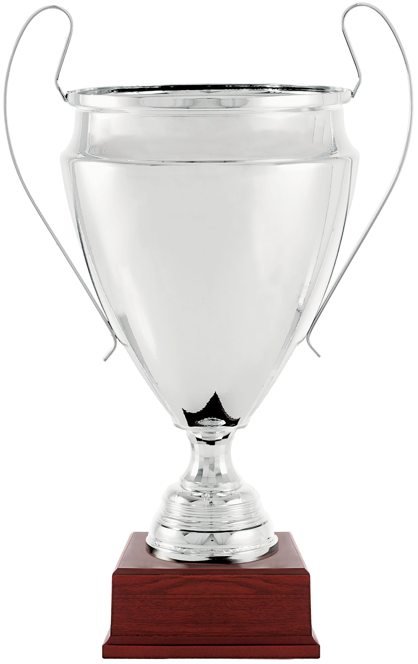Copa Plateada Minimalista con Asas de Alambre - Trofeos Robles