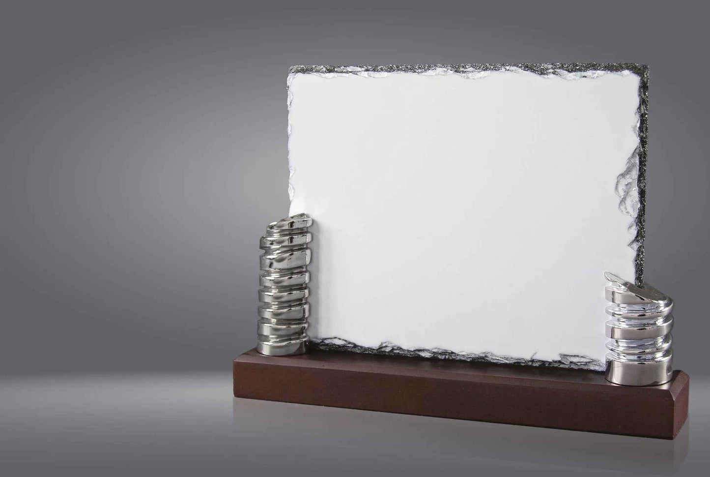 Placa especial pizarra columnas plateadas