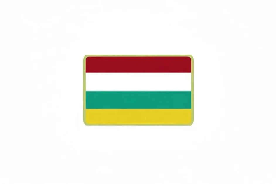 Cinta para medalla multicolor (rojo, blanco, verde y amarillo)