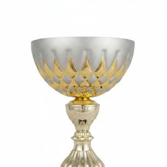 Copa Clásica de Plata con Peana Negra-detalle