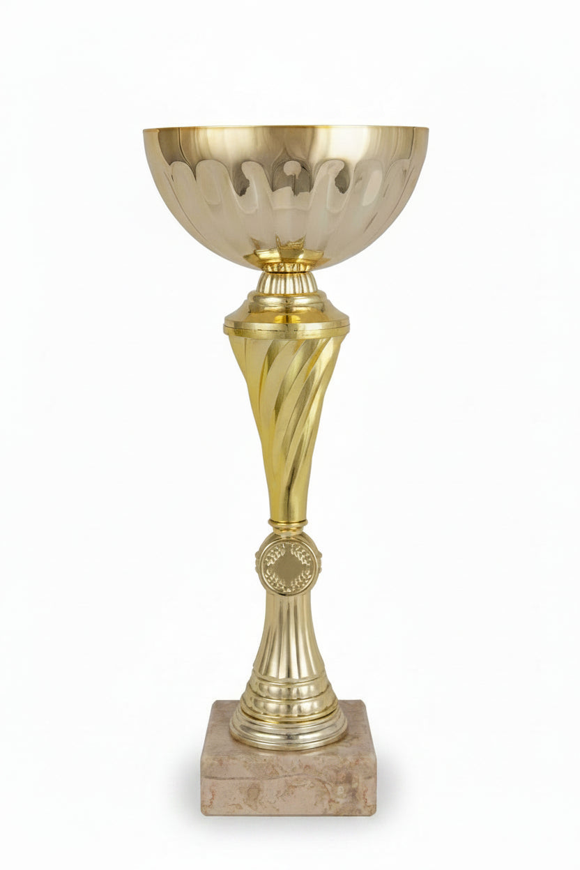 Copa Dorada Cuenco con Corona Calada-Trofeos Robles