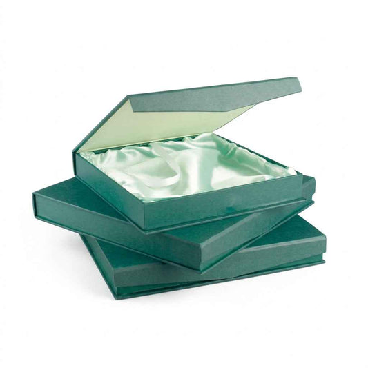 Estuche Verde para Bandejas Redondas Conmemorativas