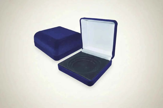 Estuche de lujo para medallas color azul