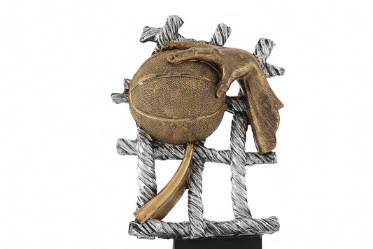 Trofeo Baloncesto Balón y Mano -detalle
