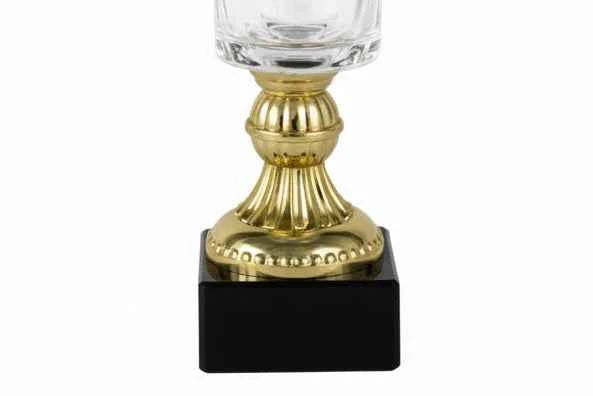Trofeo Cristal Labrado Base Dorada