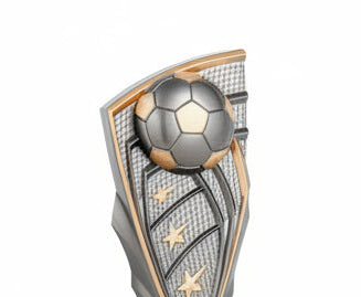Trofeo Fútbol Figura Balón con Estrellas Doradas-detalle