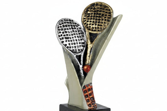 Trofeo tenis raquetas-detalle