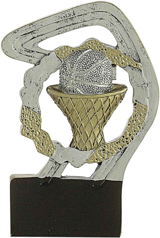 Trofeo de Participación Baloncesto - Figura Balón y Canasta