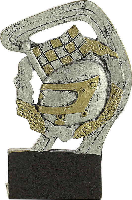 Trofeo de Participación Motor - Figura Casco y Bandera