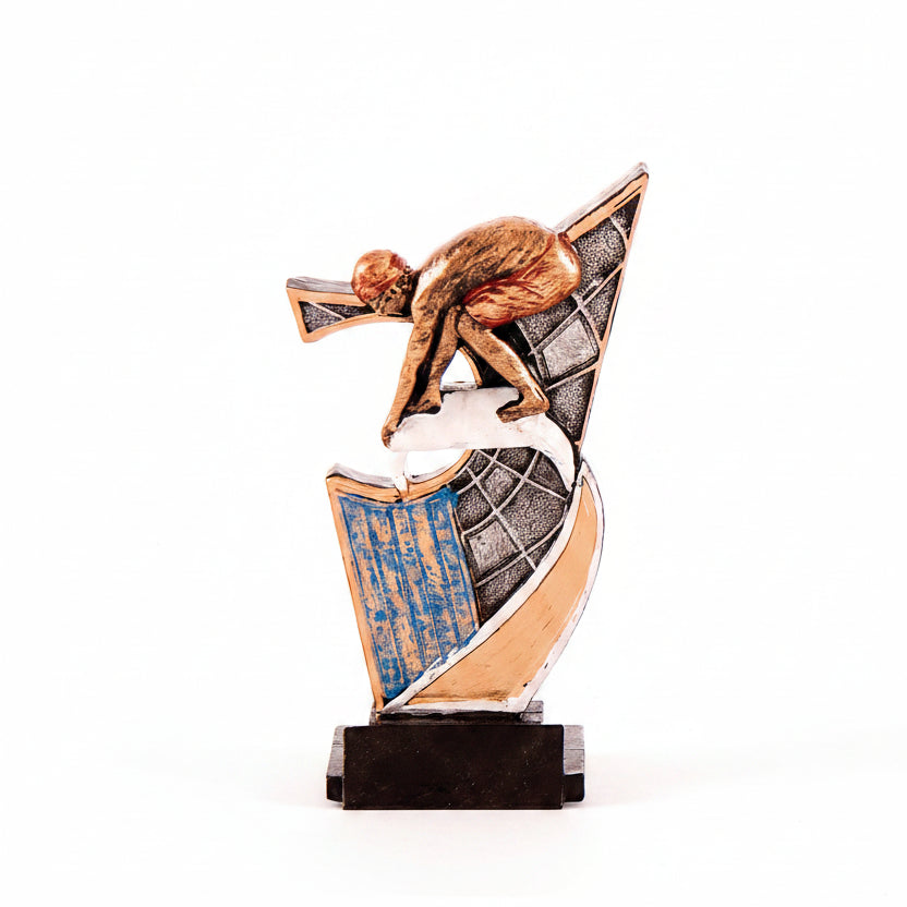Trofeo Deportivo Escultural De Natacion Y Trampolin Linea Victoria