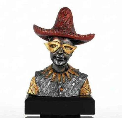 Trofeo Carnaval Mexicano con Peana Madera