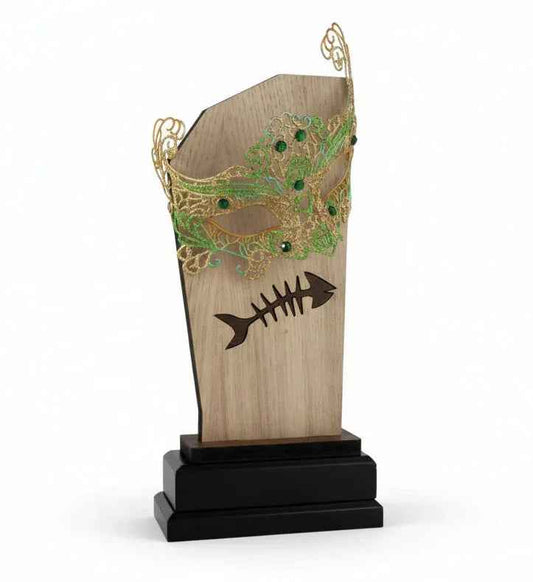Trofeo Carnaval Pez con Peana Negra