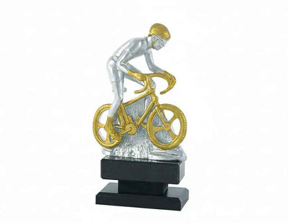 Trofeo Ciclismo Plateado y Dorado
