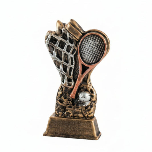 Trofeo Tenis con Raqueta Red y Pelota