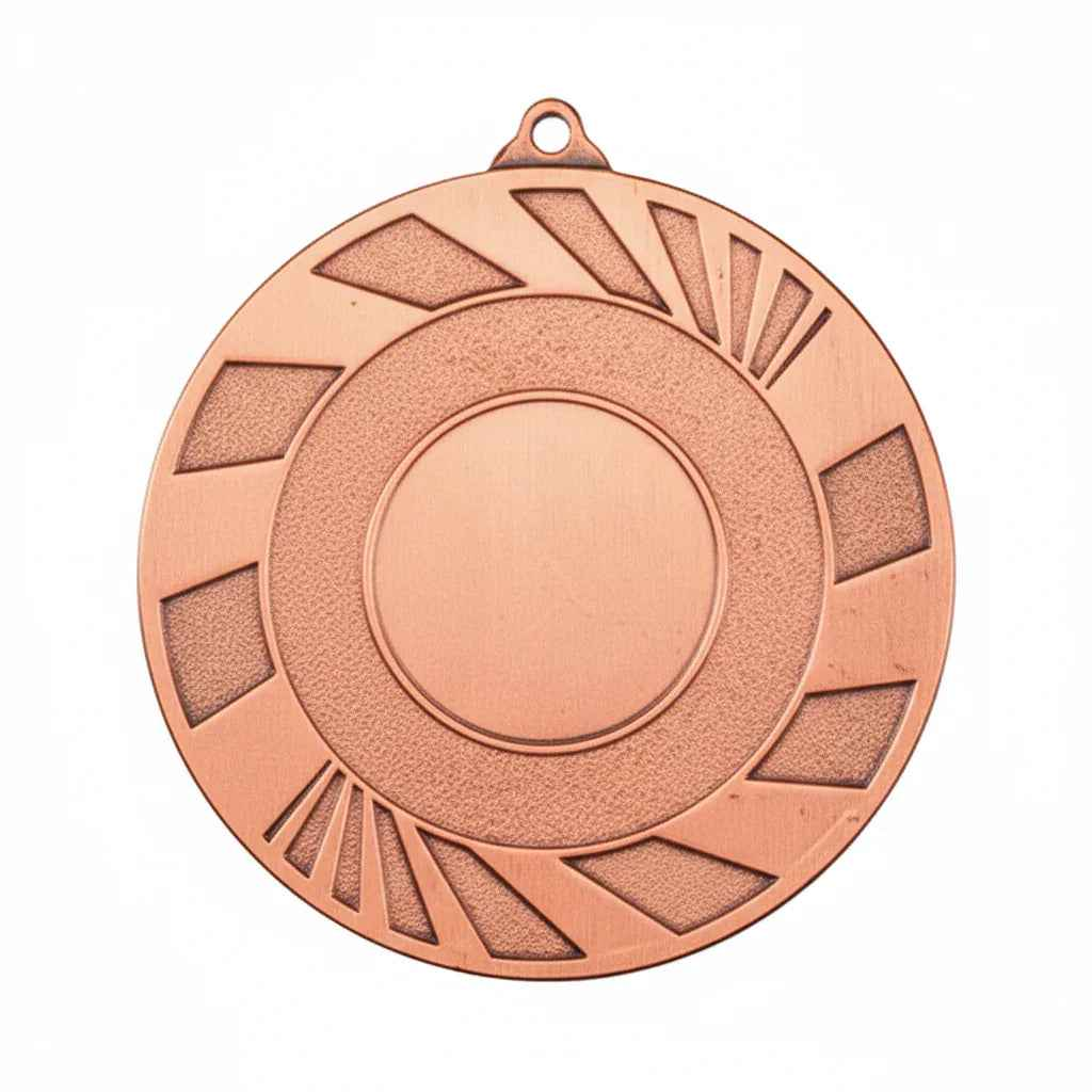 Medalla Metal Diseño Rayos Diagonales 50mm