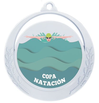 Medalla Circular Personalizable a Todo Color 60mm Laurel