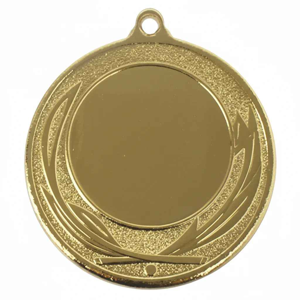 Medalla Metal Diseño Círculos Concéntricos 50mm