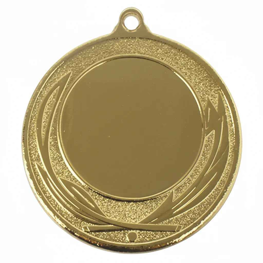 Medalla Metal Diseño Círculos Concéntricos 50mm