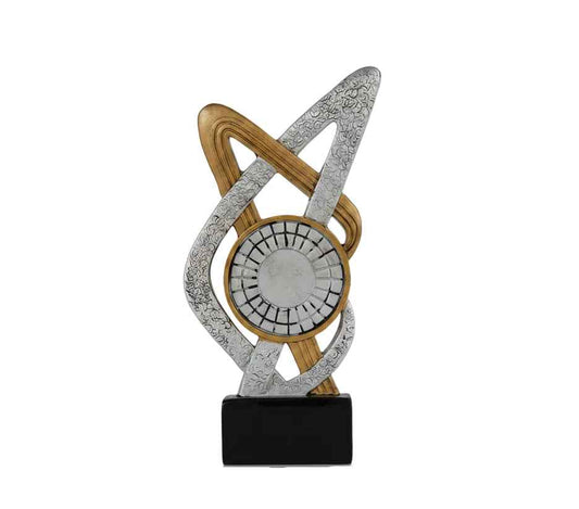 Trofeo Multideporte con Figura Plateada y Dorada y Base Negra