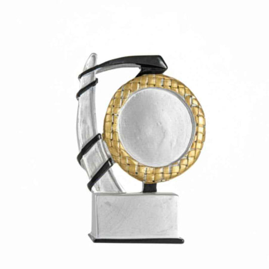 Trofeo Multideporte Plateado y Dorado con Portadisco