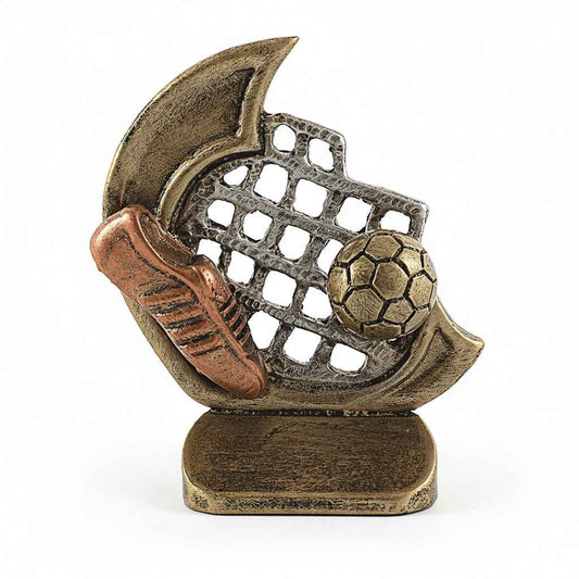 Trofeo Fútbol Bronce con Bota, Portería y Balón