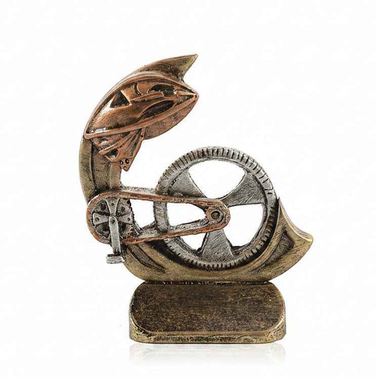 Trofeo Ciclismo Bronce con Bicicleta y Casco