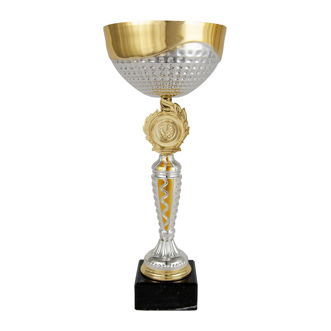 Copa Bicolor Cuenco Dorado Plateado Puntos-Trofeos Robles
