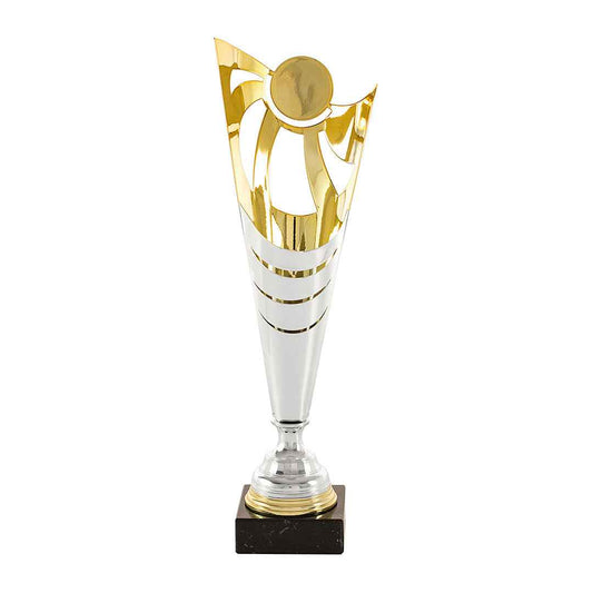 Copa Vela Dorada con Medallón Circular