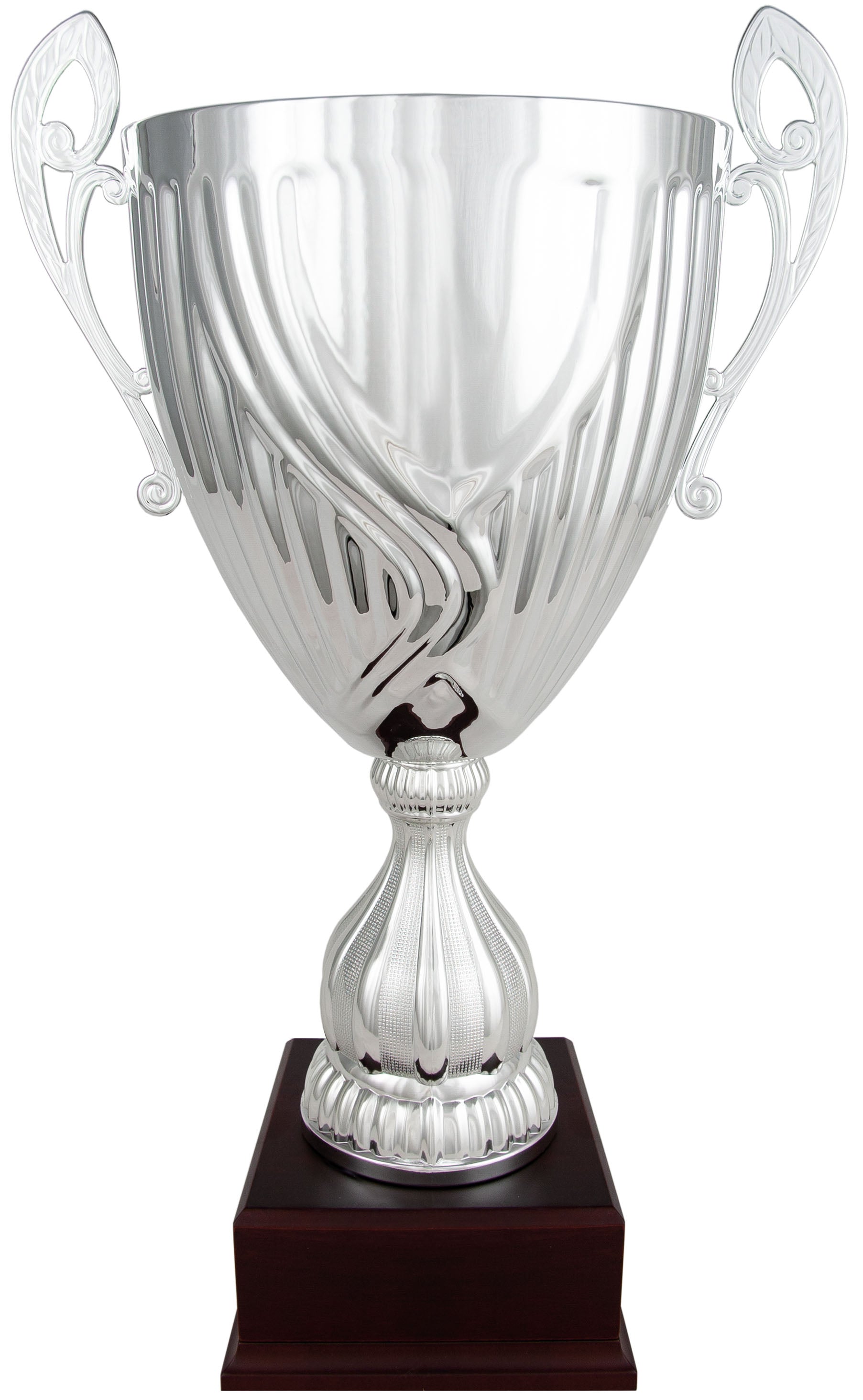 Copa Plateada Acanalada con Asas Caladas - Trofeos Robles