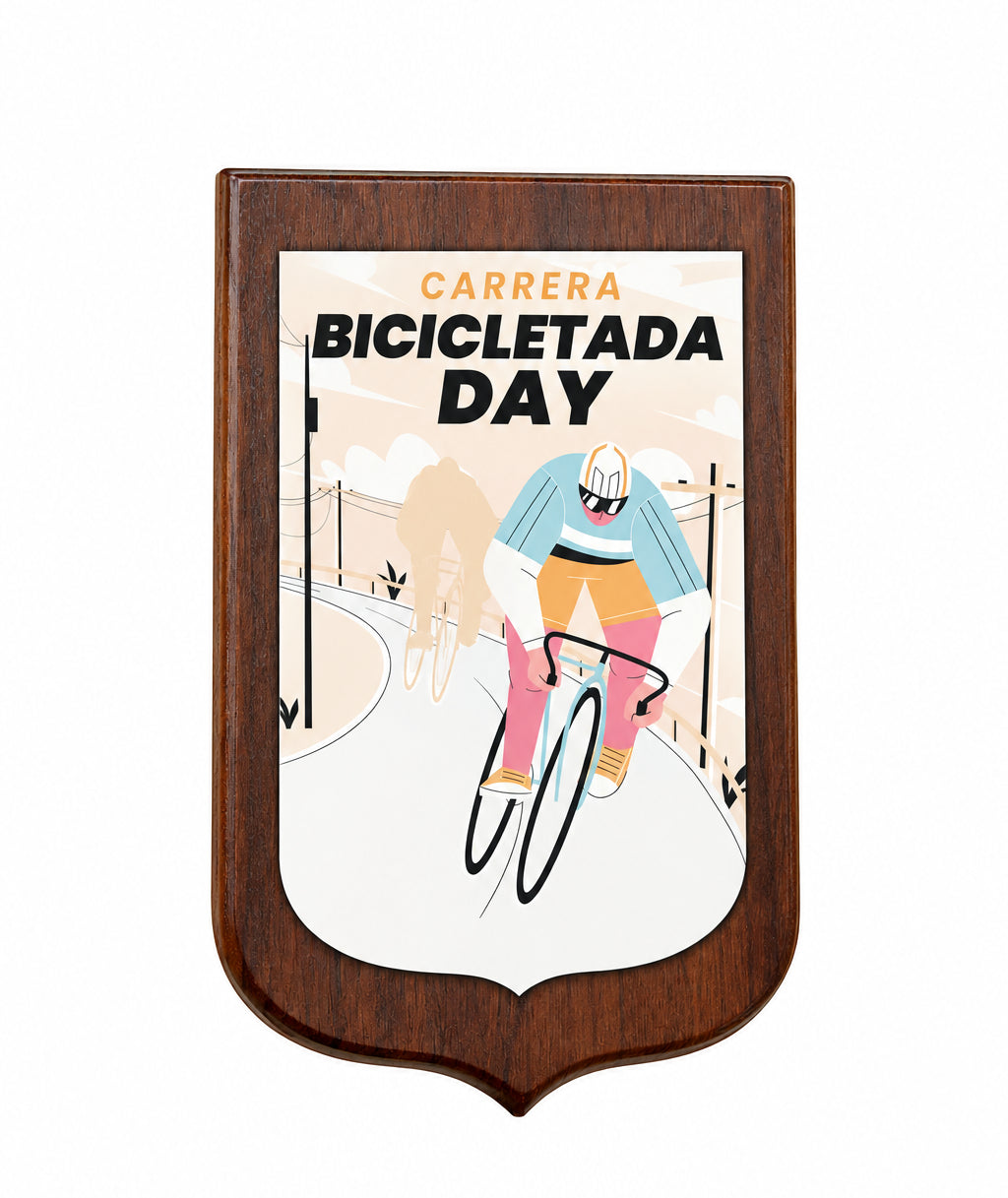 Placa Escudo de Madera Personalizable
