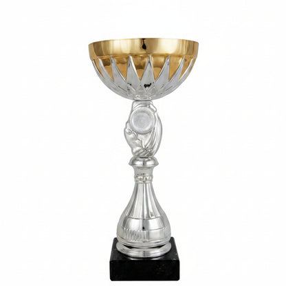 Copa Bicolor Cuenco Dorado Corona Plateada-Trofeos Robles