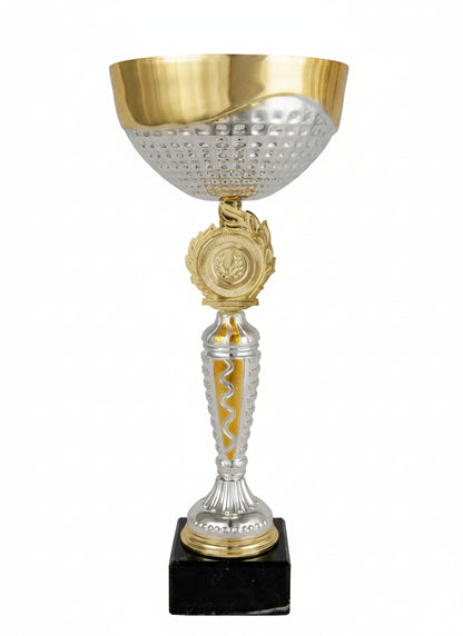 Copa Bicolor Cuenco Dorado Plateado Puntos-Trofeos Robles