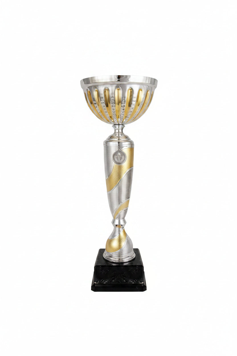 Copa Bicolor Cuenco Pétalos Dorados-Trofeos Robles
