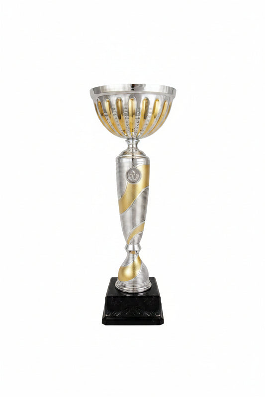 Copa Bicolor Cuenco Pétalos Dorados-Trofeos Robles