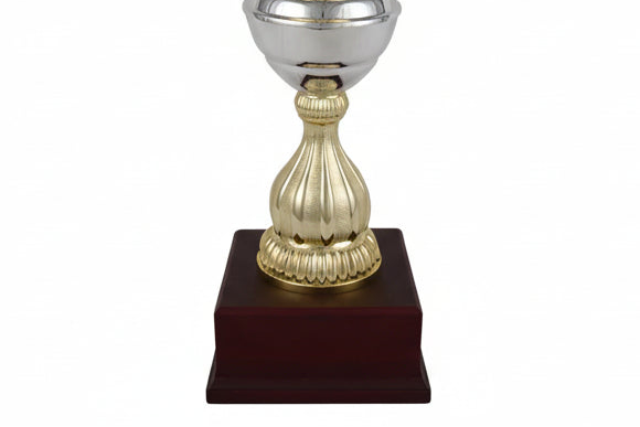 Copa Clasica Dorada con Asas-detalle base