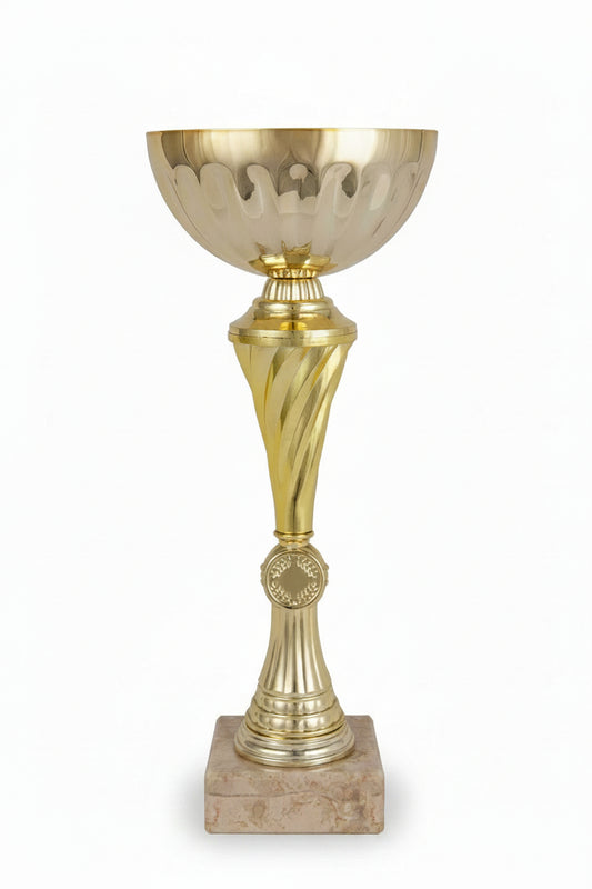 Copa Dorada Cuenco con Corona Calada-Trofeos Robles
