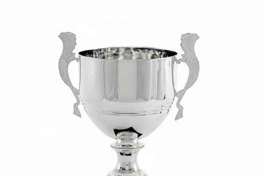 Copa Ensaladera Plateada con Asas Figurativas