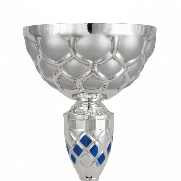 Copa Plateada Cuenco con Escamas Hexagonales-detalle