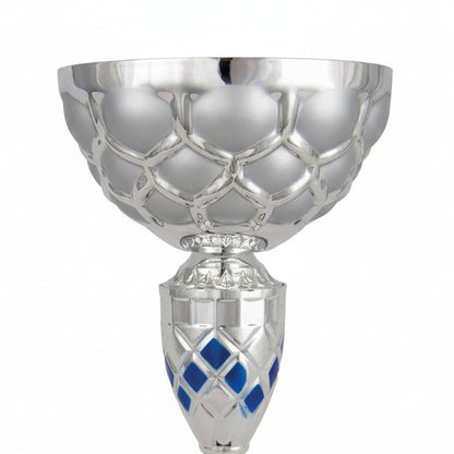 Copa Plateada Cuenco con Escamas Hexagonales-detalle