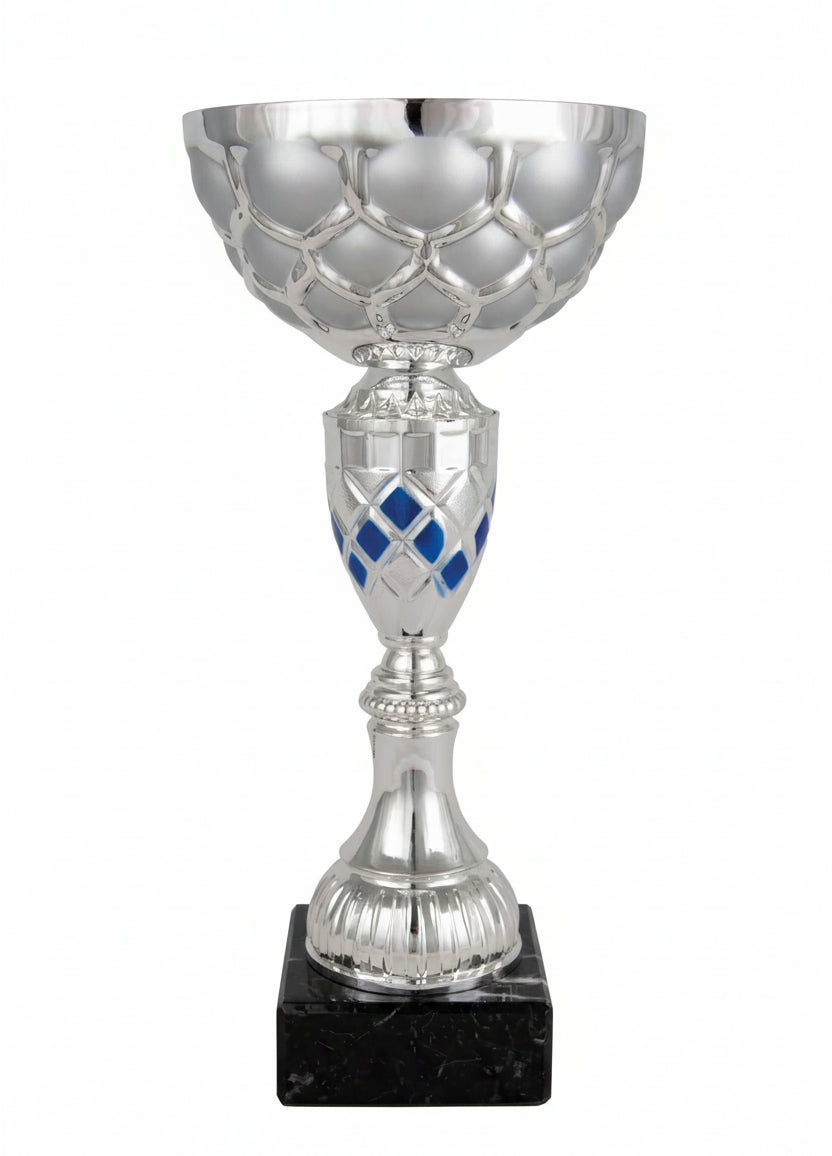 Copa Plateada Cuenco con Escamas Hexagonales-Trofeos Robles