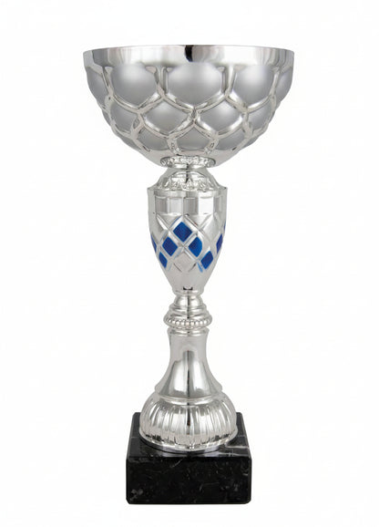 Copa Plateada Cuenco con Escamas Hexagonales-Trofeos Robles