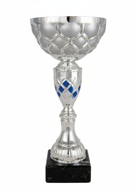 Copa Plateada Cuenco con Escamas Hexagonales-Trofeos Robles