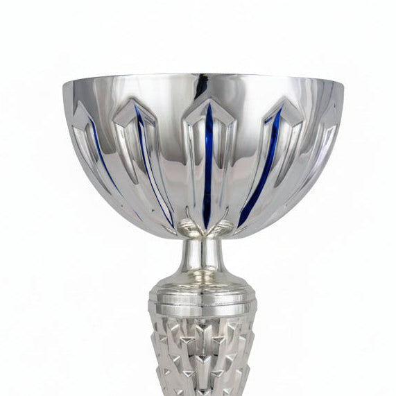 Copa Plateada Cuenco con Flechas Azules-detalle