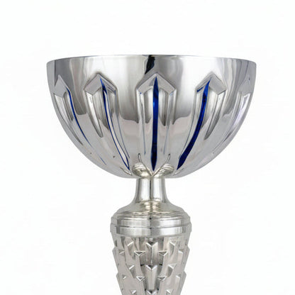 Copa Plateada Cuenco con Flechas Azules-detalle