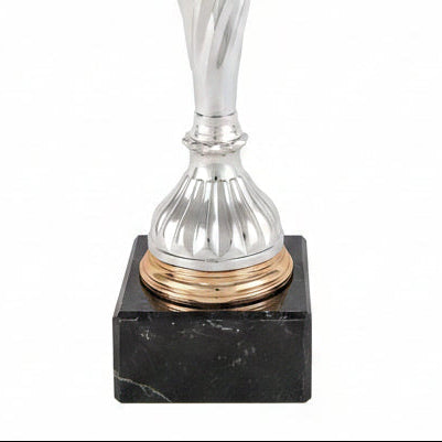 Copa Plateada: Cuenco con Grecas Bronce-detalle base
