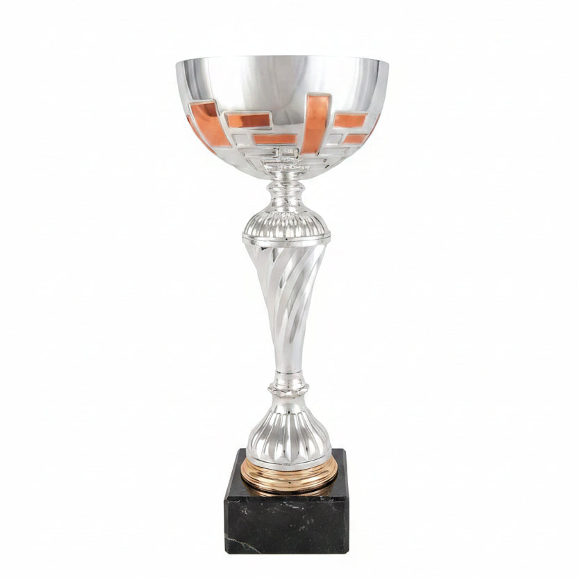 Copa Plateada: Cuenco con Grecas Bronce-Trofeos Robles